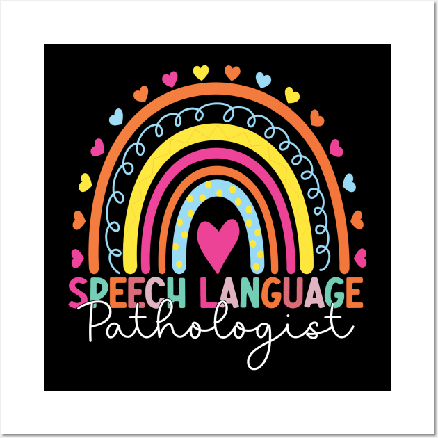 Speech Therapy Rainbow Speech Language Pathologist Therapist Wall Art by Flow-designs